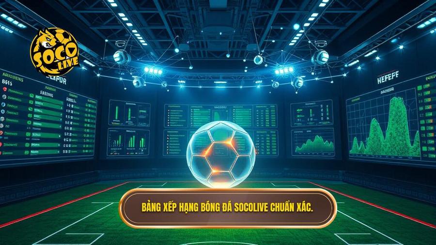 Bảng xếp hạng bóng đá Socolive chuẩn xác.