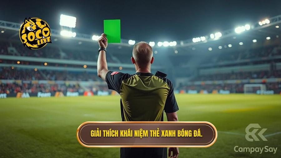 Giải thích khái niệm thẻ xanh bóng đá.